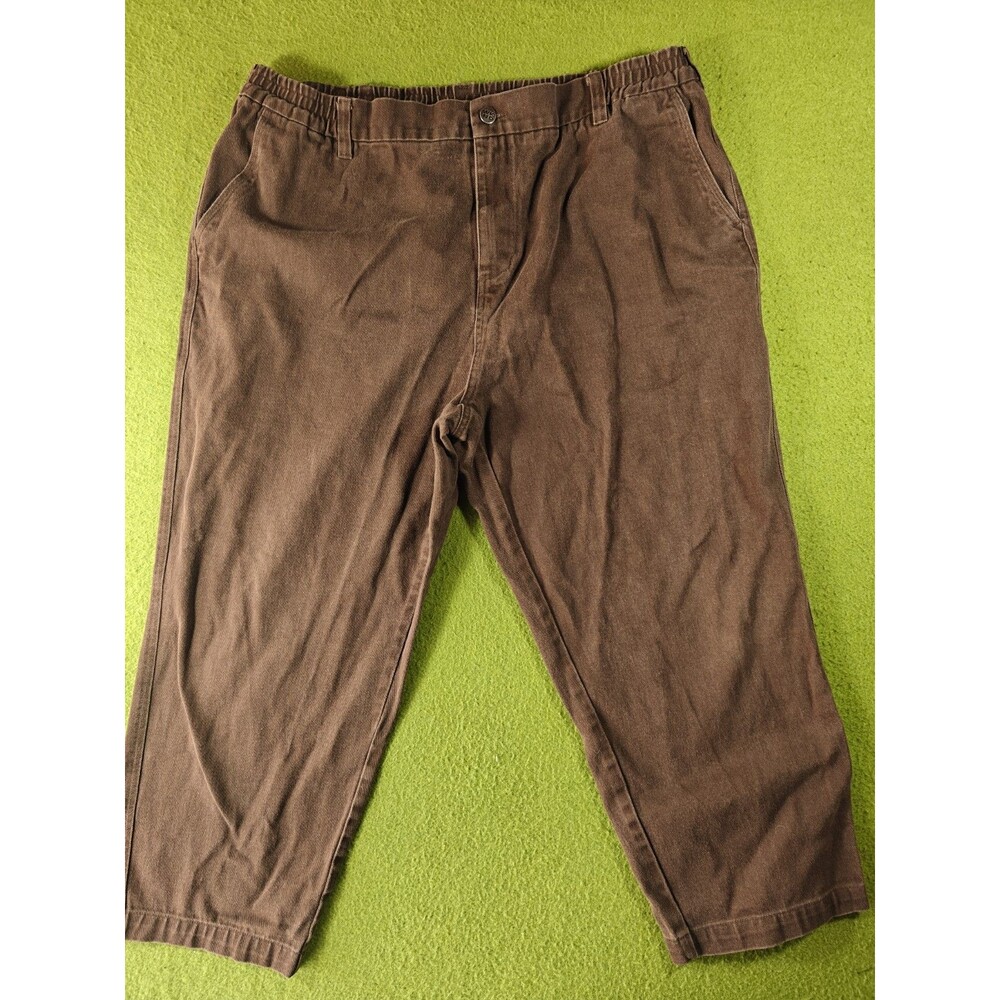 Baggy Jeans Men 38 Y2K Skater Grunge Brown Brand Skateboards Logo